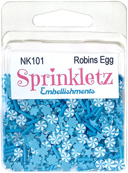 6 Pack - Buttons Galore Sprinkletz Embellishments 12g-Robins Egg - BNK-101 - 840934075411
