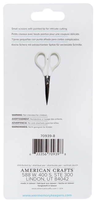 2 Pack We R Memory Keepers 5" Precision Scissors-Chisel Tip 70939