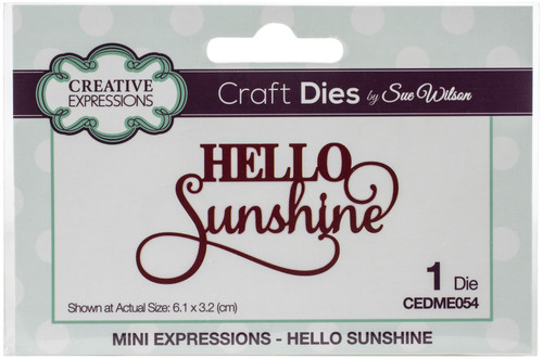 3 Pack Creative Expressions Craft Dies By Sue Wilson-Mini ExpressionsHello Sunshine CEDME054 - 5055305955758