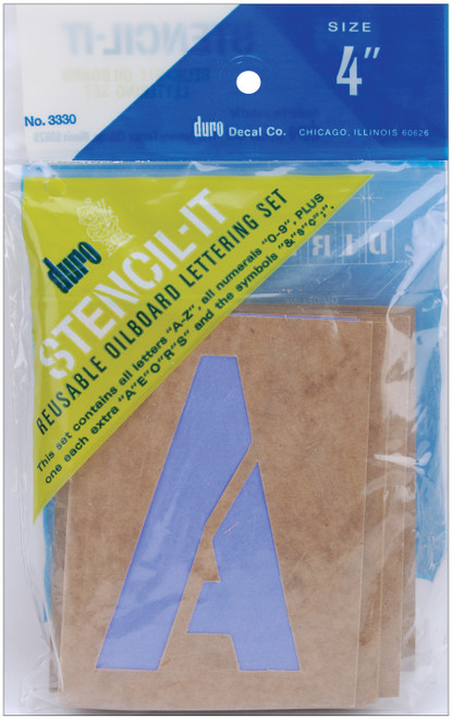 3 Pack - Duro Stencil-It Reusable Lettering Set-4" - 3330 - 029211333011