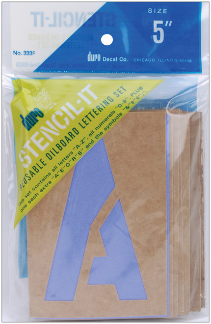 3 Pack - Duro Stencil-It Reusable Lettering Set-5" - 3335 - 029211333516