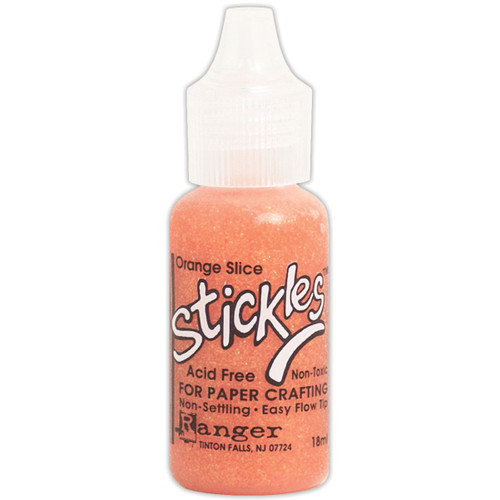 6 Pack Ranger Stickles Glitter Glue .5oz-Orange Slice SGG01-46325 - 789541046325