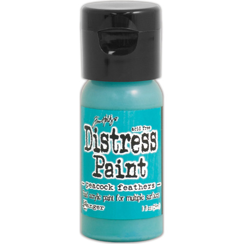 Tim Holtz Distress Paint Flip Top 1oz-Peacock Feathers - TDF-53149 - 789541053149