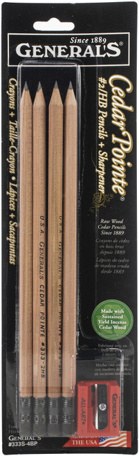 3 Pack General's Cedar Pointe Graphite Pencils W/Sharpener 5/Pkg333S4BP - 044974433358