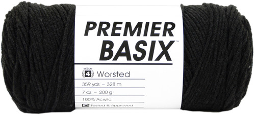 3 Pack - Premier Basix Yarn-Charcoal - 1115-47 - 847652086347