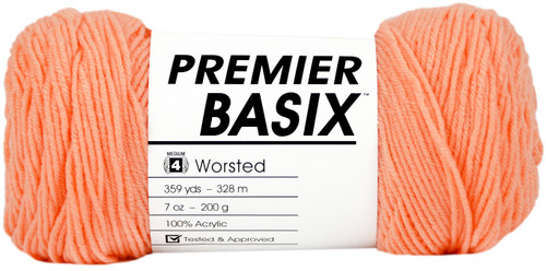 3 Pack Premier Basix Yarn-Peach 1115-50 - 847652086378