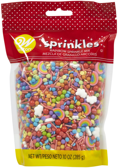 Wilton Sprinkles Mix 10oz-Rainbow W710438 - 070896082886