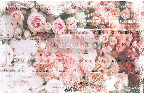 Prima Re-Design Decoupage Decor Tissue Paper 19"X30"-Angelic Rose Garden REDTP-49401