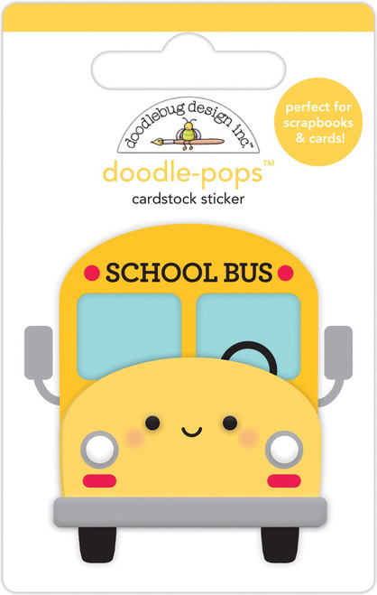 6 Pack - Doodlebug Doodle-Pops 3D Stickers-School Bus, School Days - DP6366 - 842715063662