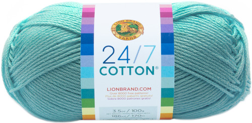 (3-pack) Lion Brand Yarn 761-186 24/7 Cotton Yarn, Amber - Orange