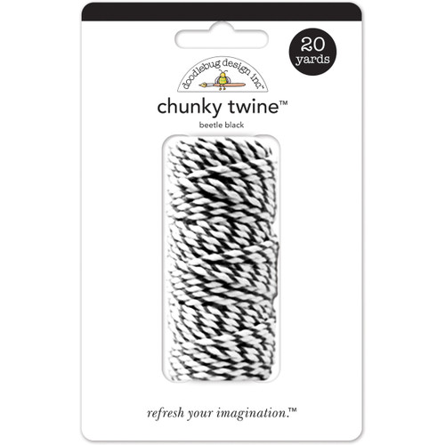 3 Pack Doodlebug Monochromatic Chunky Twine 20yd-Beetle Black MONOCT-4817