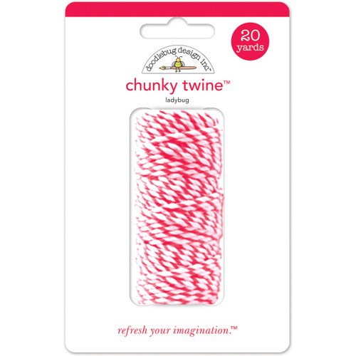3 Pack - Doodlebug Monochromatic Chunky Twine 20yd-Ladybug - MONOCT-4806 3 Pack - Doodlebug Monochromatic Chunky Twine 20yd-Ladybug - MONOCT-4806