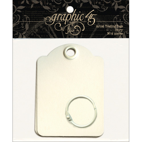 3 Pack - Graphic 45 Staples Artist Trading Tag Album 3.5"X2.5"-Ivory - G4500846