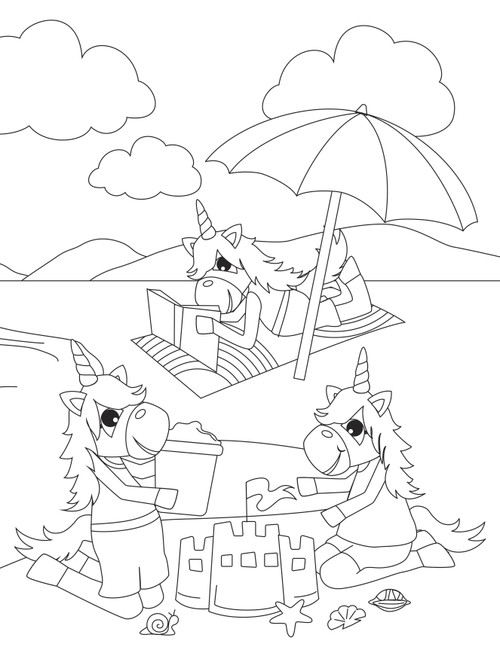 Hooray For Unicorns Coloring Book-Softcover B6842455
