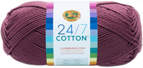 3 Pack Lion Brand 24/7 Cotton Yarn-Lilac 761-143 - 023032017495