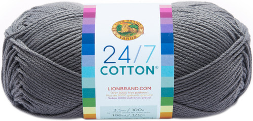 Lion Brand 24/7 Cotton Yarn-Silver 761-149 - GettyCrafts