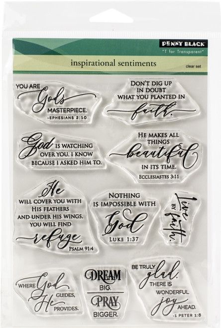 Penny Black Clear Stamps-Inspirational Sentiments PB30709 - 759668307098