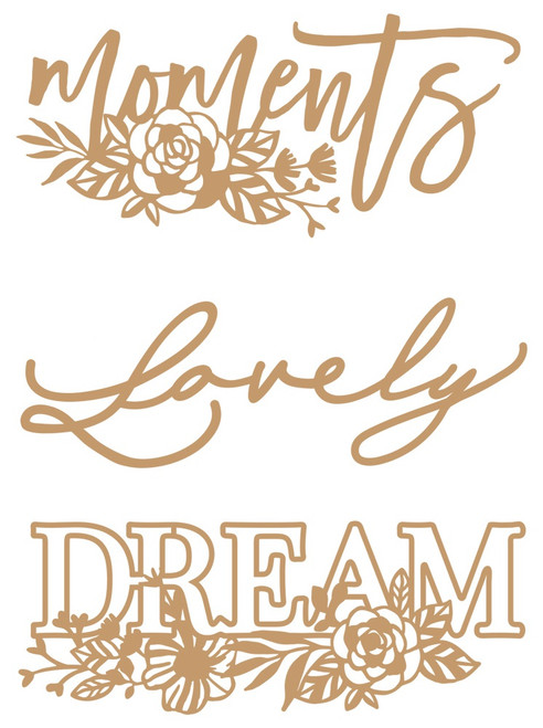 Prima Marketing Laser Cut Chipboard-Words To Live By 2 647407