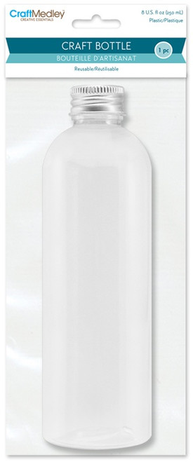 6 Pack Transparent Bottle With Matte Aluminum Screw Cap 8oz-Empty PB284 - 775749244915