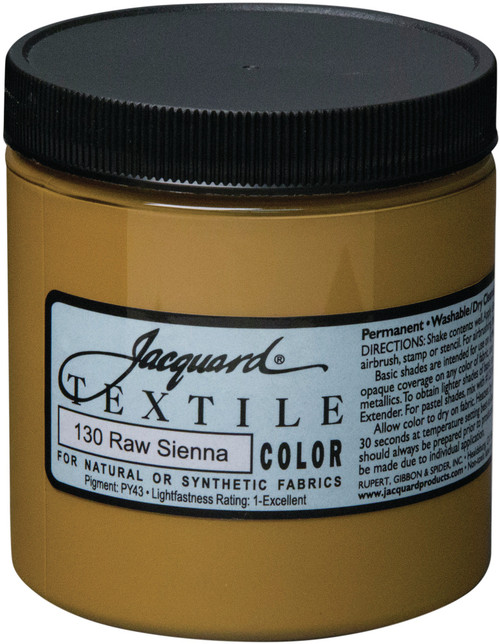 Jacquard Textile Color Fabric Paint 8oz-Raw Sienna - TEXTILE8-2130 - 743772027867