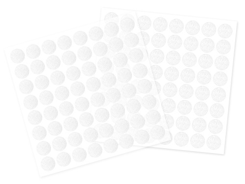 6 Pack MultiCraft 3D Dual-Adhesive Hook & Loop Dots-White Round, 3/8", 64/Pkg -MCVL100