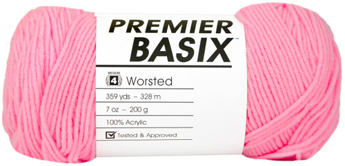 3 Pack - Premier Basix Yarn-Pink - 1115-08 - 847652085951