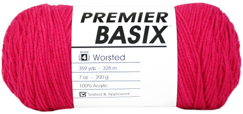 3 Pack - Premier Basix Yarn-Fuchsia - 1115-09 - 847652085968 3 Pack - Premier Basix Yarn-Fuchsia - 1115-09 - 847652085968