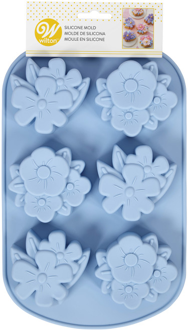 Wilton Silicone Mold-Floral Party, 6 Cavity W50417 - 070896078100