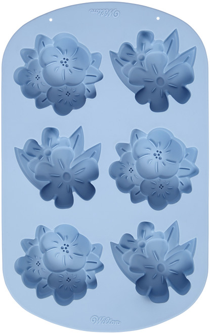 Wilton Silicone Mold-Floral Party, 6 Cavity W50417