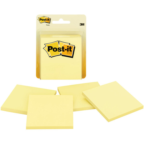 3 Pack - Post-It Notes 3"X3" 4/Pkg-Canary Yellow W/50 Sheets - 5400 3 Pack - Post-It Notes 3"X3" 4/Pkg-Canary Yellow W/50 Sheets - 5400