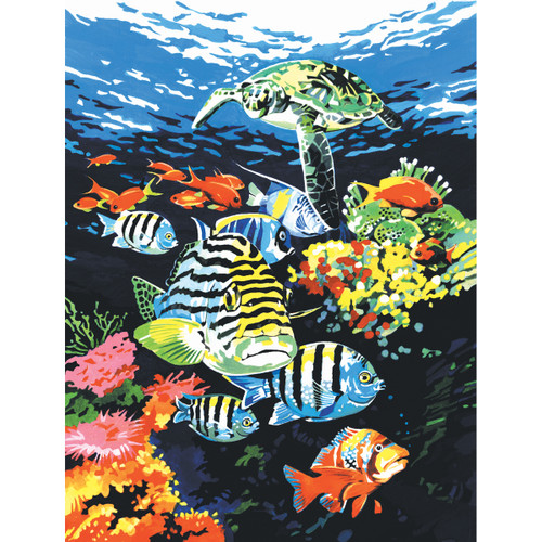3 Pack Royal Paint By Number Kit Artist Canvas Series 9"X12"-Ocean Deep PCS-12