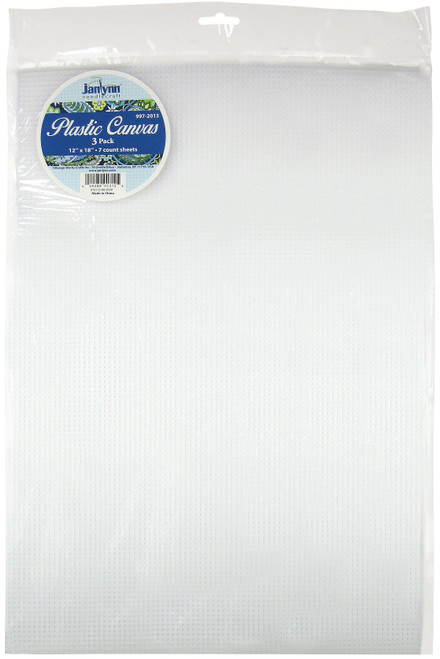 Janlynn Plastic Canvas 7 Count 12"X18" 3/Pkg-Clear - 997-2013 - 049489013125