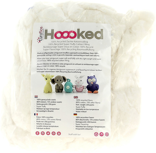 4 Pack Hoooked Recycled Fluffy Cotton Filling-Pearl FL008-02 - 8718503940564