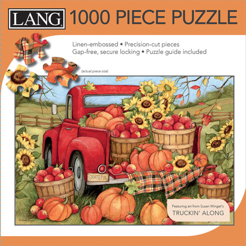 Lang Jigsaw Puzzle 1000 Pieces 29"X20"-Harvest Truck 50380-48 - 726225113928