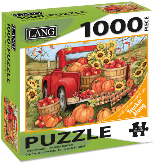Lang Jigsaw Puzzle 1000 Pieces 29"X20"-Harvest Truck 50380-48