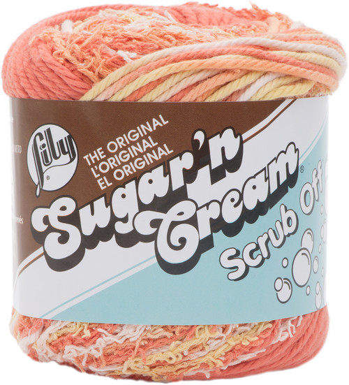 6 Pack - Lily Sugar'n Cream Yarn - Scrub Off-Papaya - 102090-90014 - 057355446762