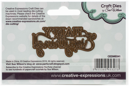 3 Pack Creative Expressions Craft Dies By Sue Wilson-Mini ExpressionsHappy Everything CEDME041