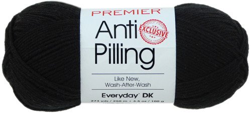 3 Pack Premier Yarns Anti-Pilling Everyday DK Solids Yarn-Black 1107-26 - 847652084251