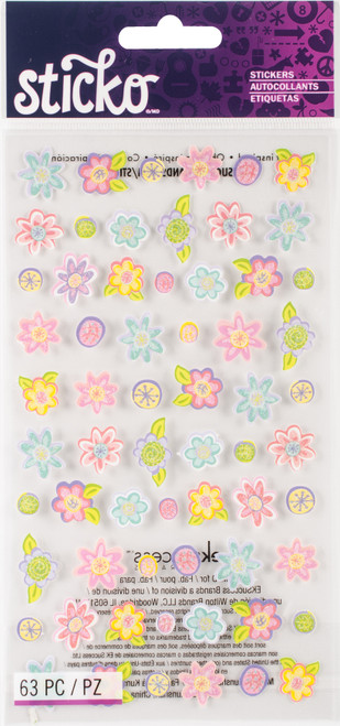 6 Pack Sticko Stickers-Small Teeny Tiny Flowers SPVC28 - 015586795363