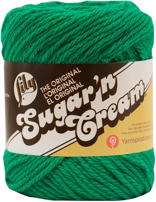 6 Pack Lily Sugar'n Cream Yarn Solids-Mod Green 102001-1223 - 057355324602