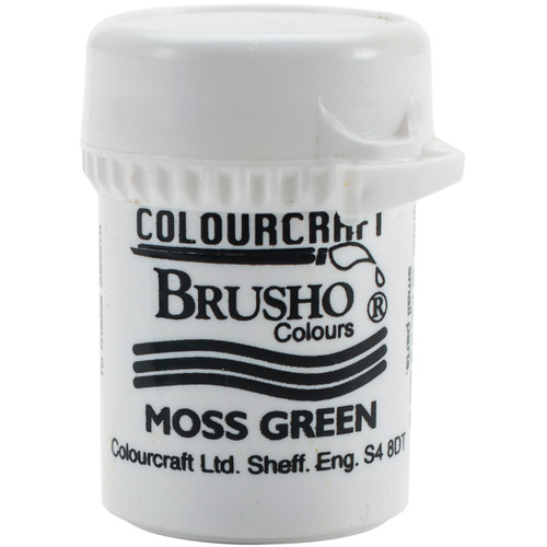 3 Pack Brusho Crystal Colour 15g-Moss Green BRB12-MGN - 50601338512885060133851288