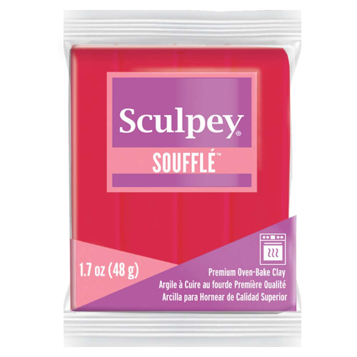 5 Pack - Sculpey Souffle Clay 1.7oz-Raspberry - SU6-6004