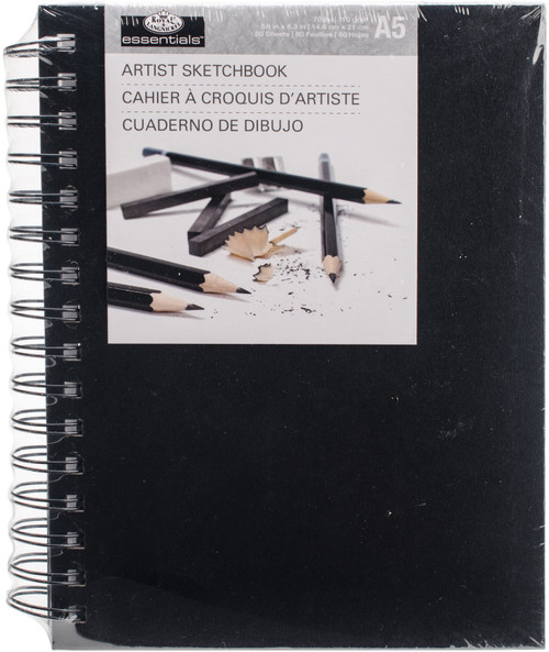 3 Pack Royal & Langnickel(R) Spiral Hardcover Sketchbook 5.8"X8.3"RSBA5 - 090672063298