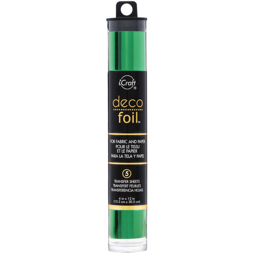 3 Pack - iCraft Deco Foil Transfer Sheets 6"X12" 5/Pkg-Green - DF6X12-51155 - 000943511557