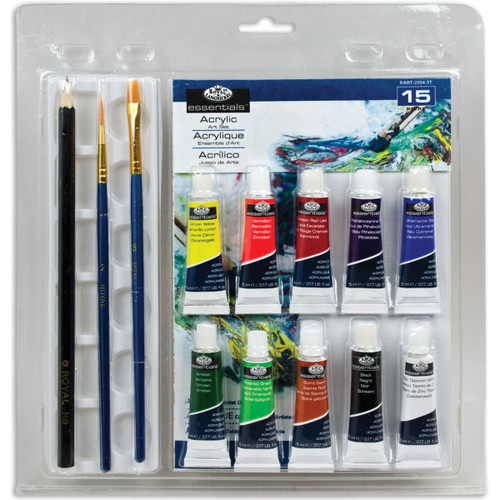 2 Pack - Royal & Langnickel(R) Clamshell Art Set-Acrylic Painting 15/Pkg - RART2004 - 090672084064 2 Pack - Royal & Langnickel(R) Clamshell Art Set-Acrylic Painting 15/Pkg - RART2004 - 090672084064