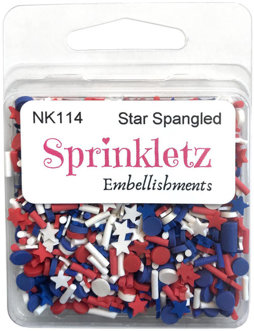 Buttons Galore Sprinkletz Embellishments 12g-Star Spangled -BNK-114 - 840934087391