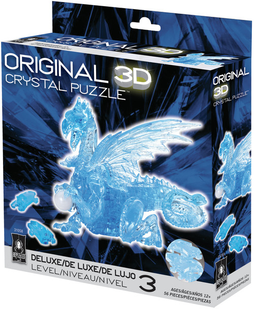 BePuzzled 3D Crystal Puzzle-Blue Dragon 3DCRPUZZ-31098