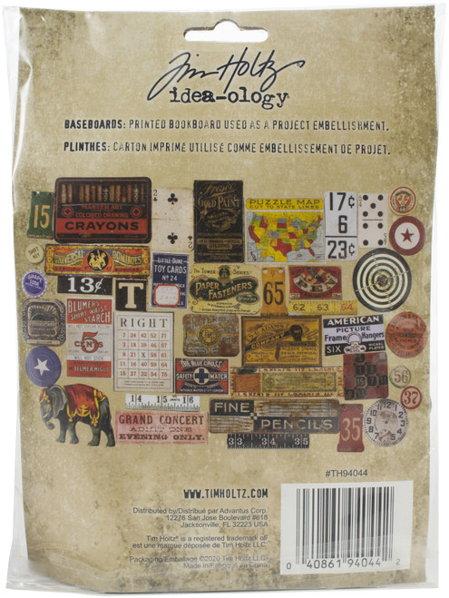2 Pack - Idea-Ology Chipboard Baseboards 40/Pkg-Junk Drawer - TH94044