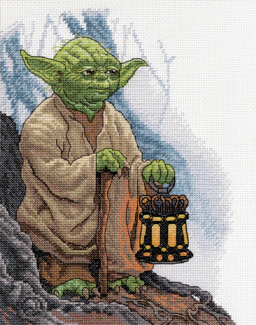 Dimensions Star Wars Counted Cross Stitch Kit 8"X10"-Yoda (14 Count) - 70-35392 - 088677353926