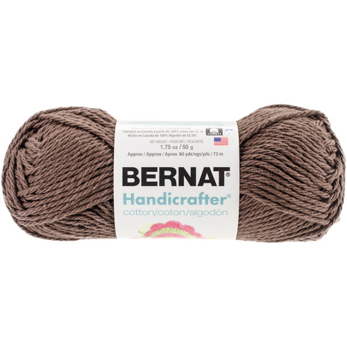 6 Pack - Bernat Handicrafter Cotton Yarn - Solids-Warm Brown - 162101-1130 - 057355393110